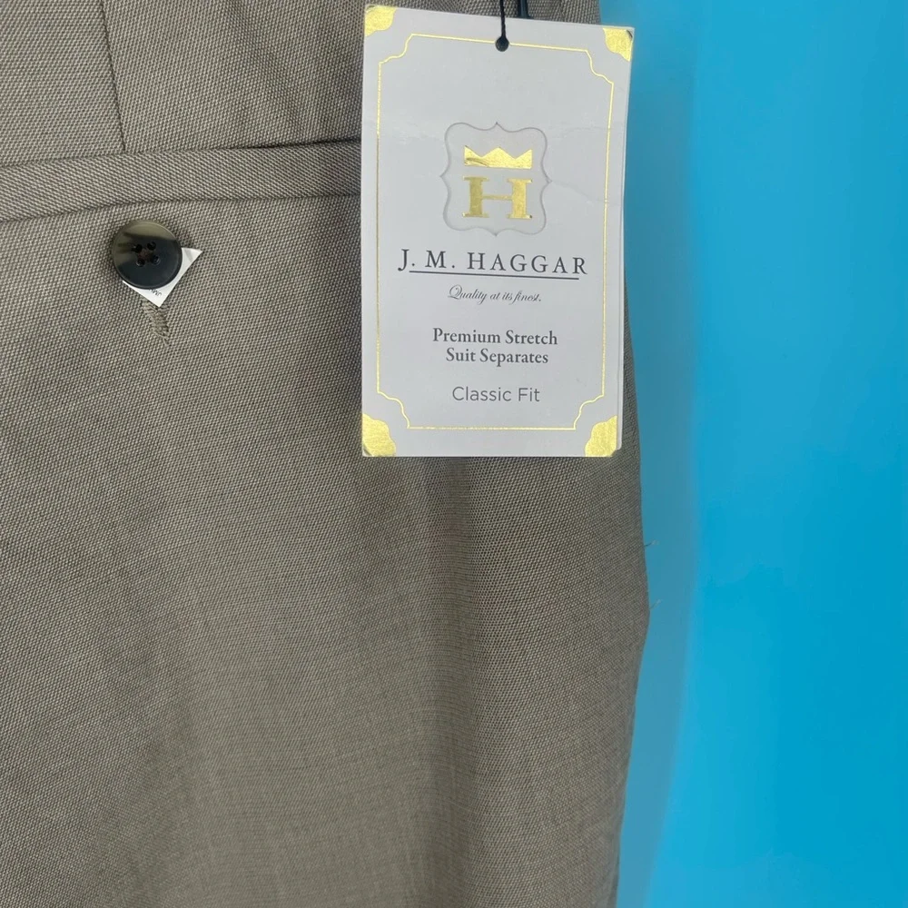 Men's‎ Flat Front Haggar 38x25 color 140 oatmeal